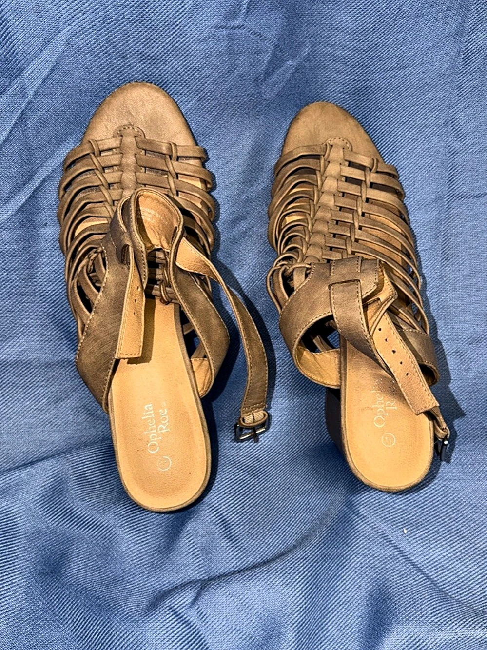 Ophelia Rose woven wedge sandals Brown US 11